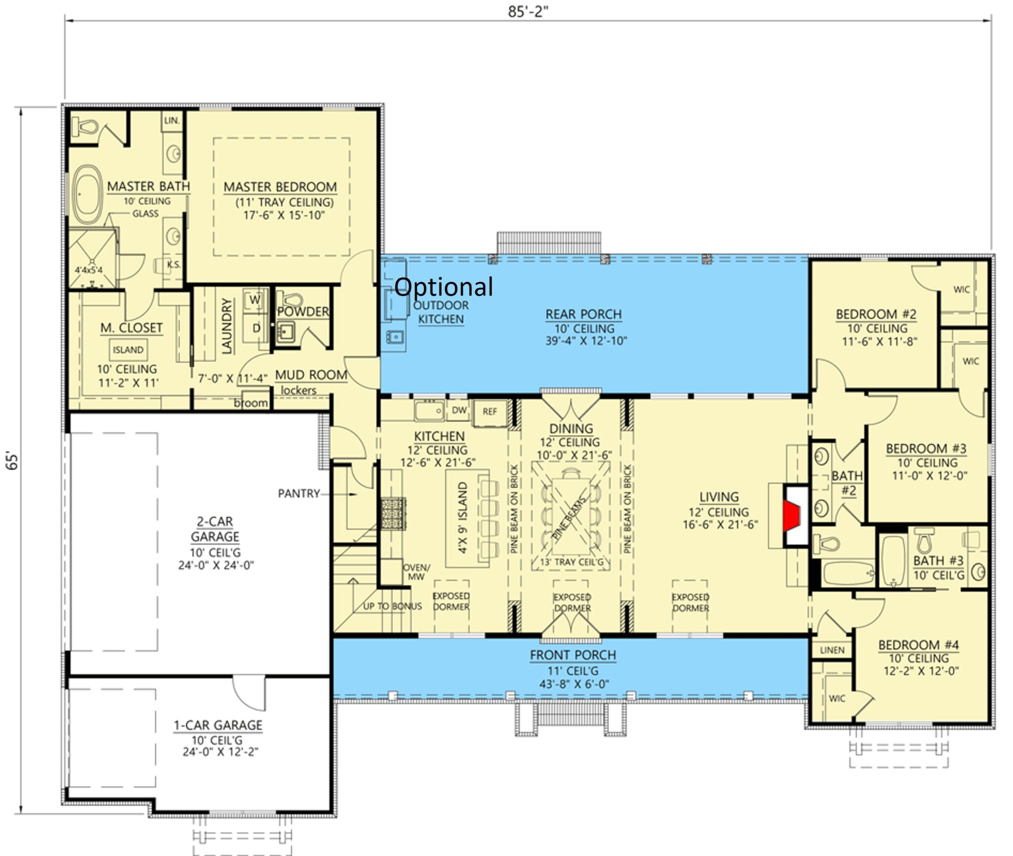 The Summit first floor floorplan Remington Homes
